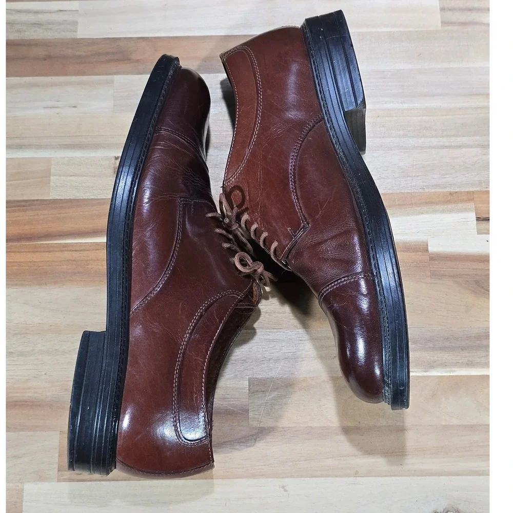 Giorgio‎ Brutini Cap Toe Derby Oxfords Size 10 M Brown Leather Dress Shoes